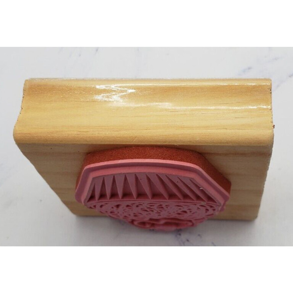 Wood Mounted Butter Cream Cupcake Sweet Dessert Rubber Stamp - Picture 2 of 8